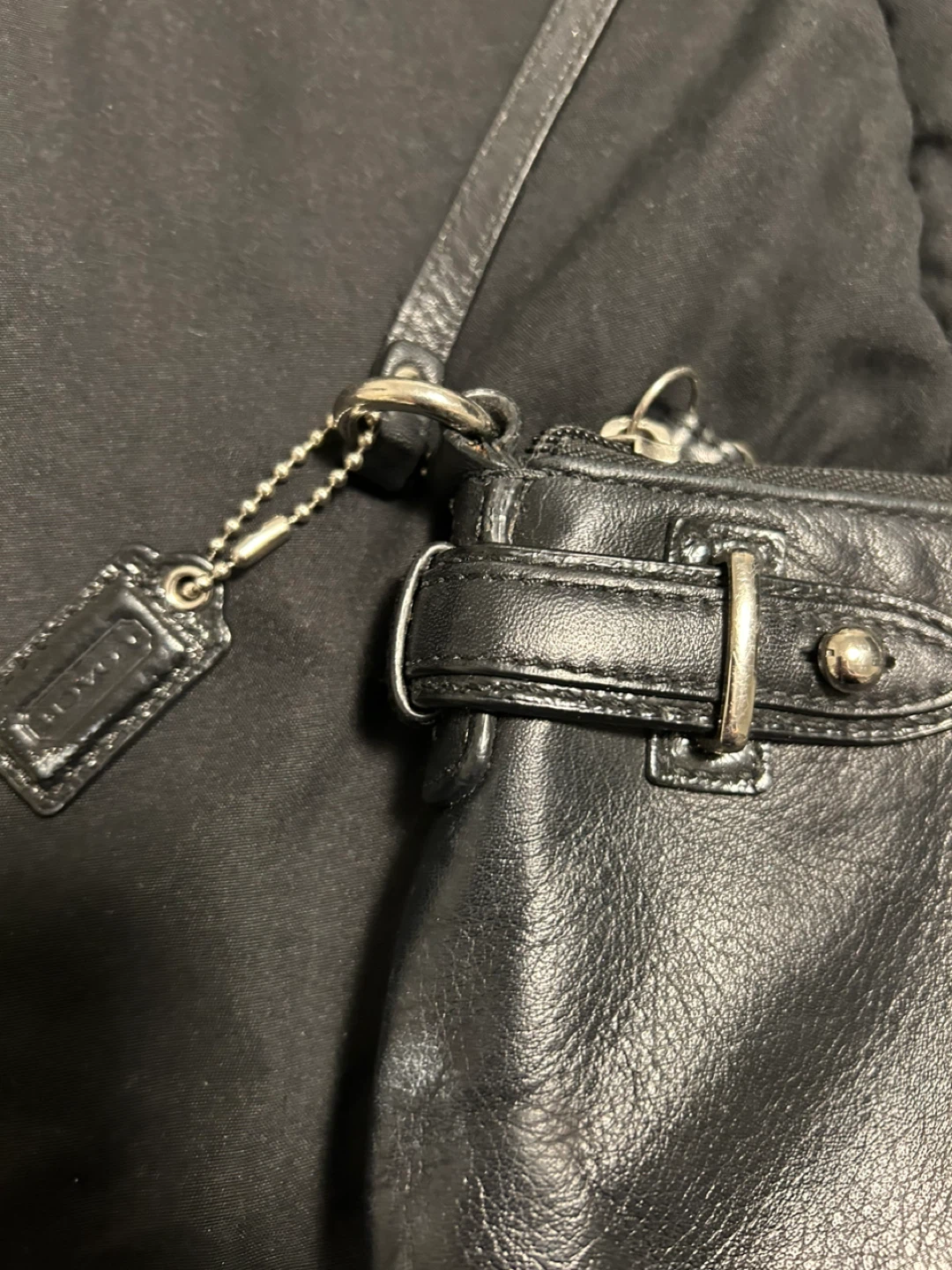 Black Coach Leather Clutch Wristlet - photo 4