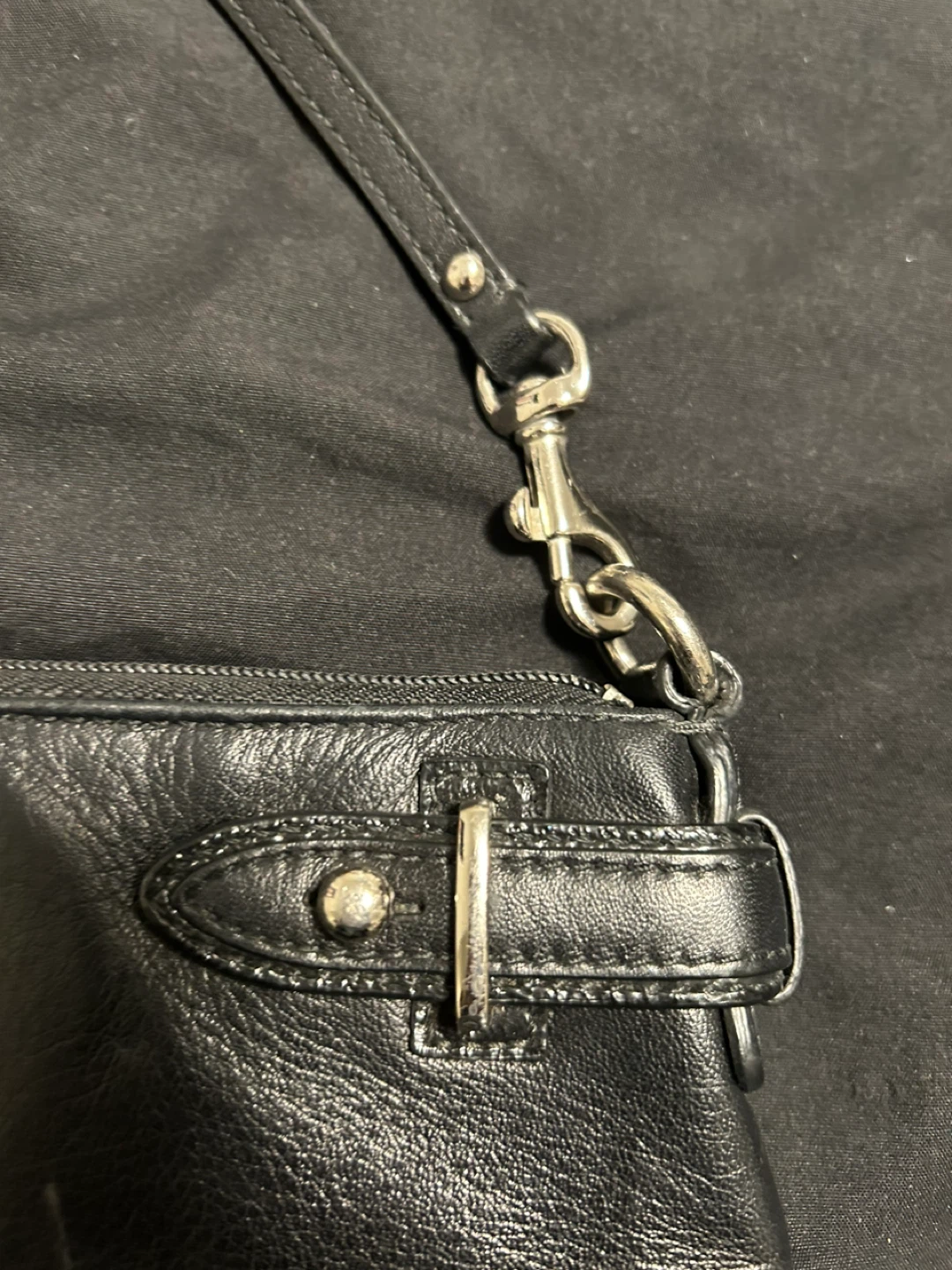 Black Coach Leather Clutch Wristlet - photo 5