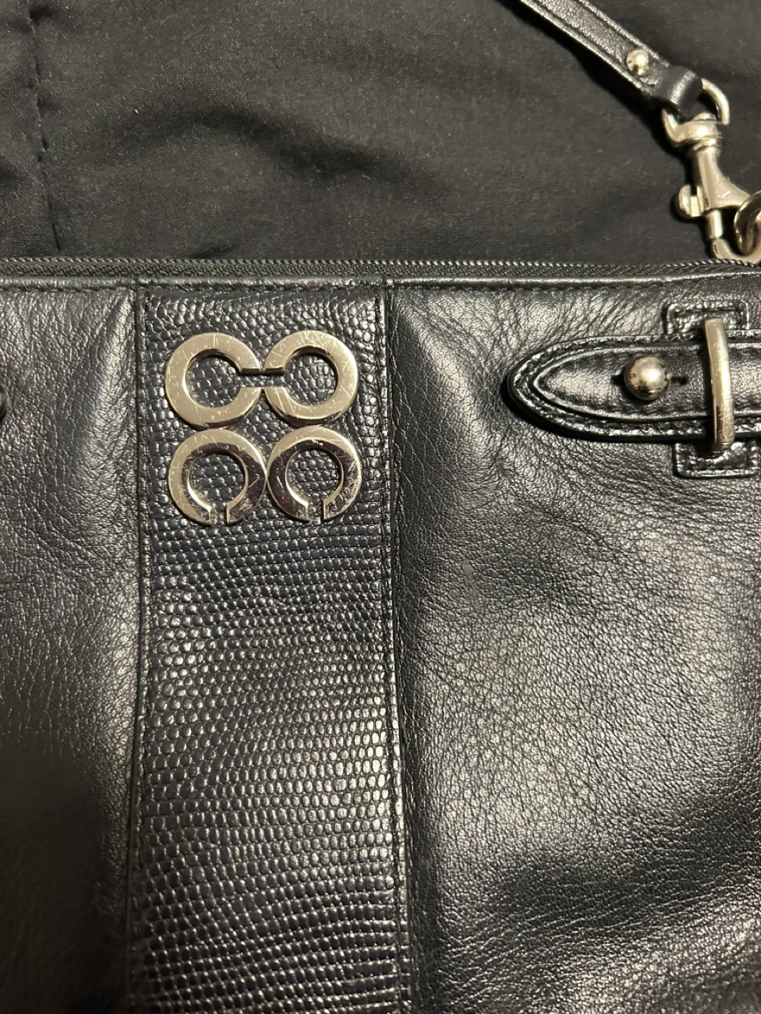 Black Coach Leather Clutch Wristlet - photo 3