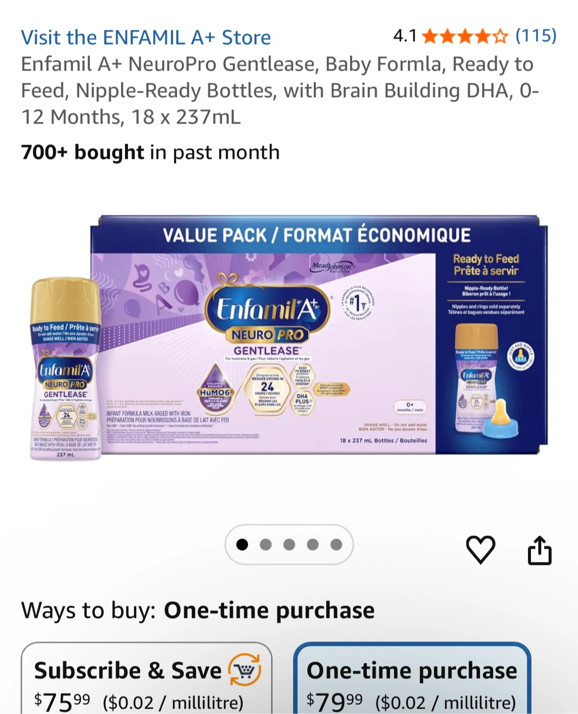 Enfamil Gentlease bottles ready to feed - photo 3
