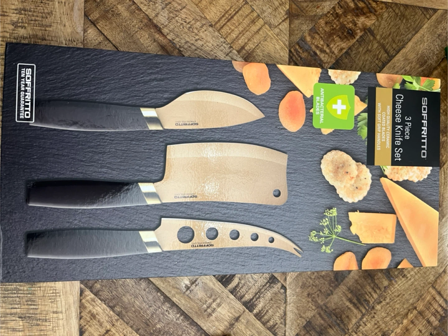 🏆Soffritto 3 Piece Cheese Knife Set