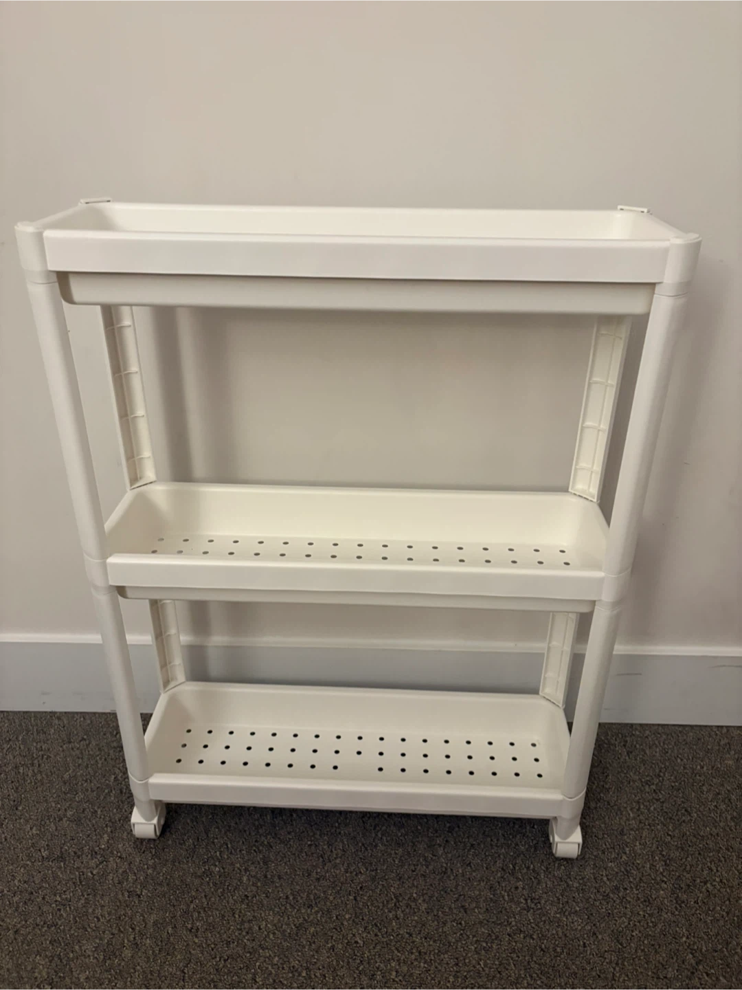 White 3-Tier Rolling Cart - photo 2