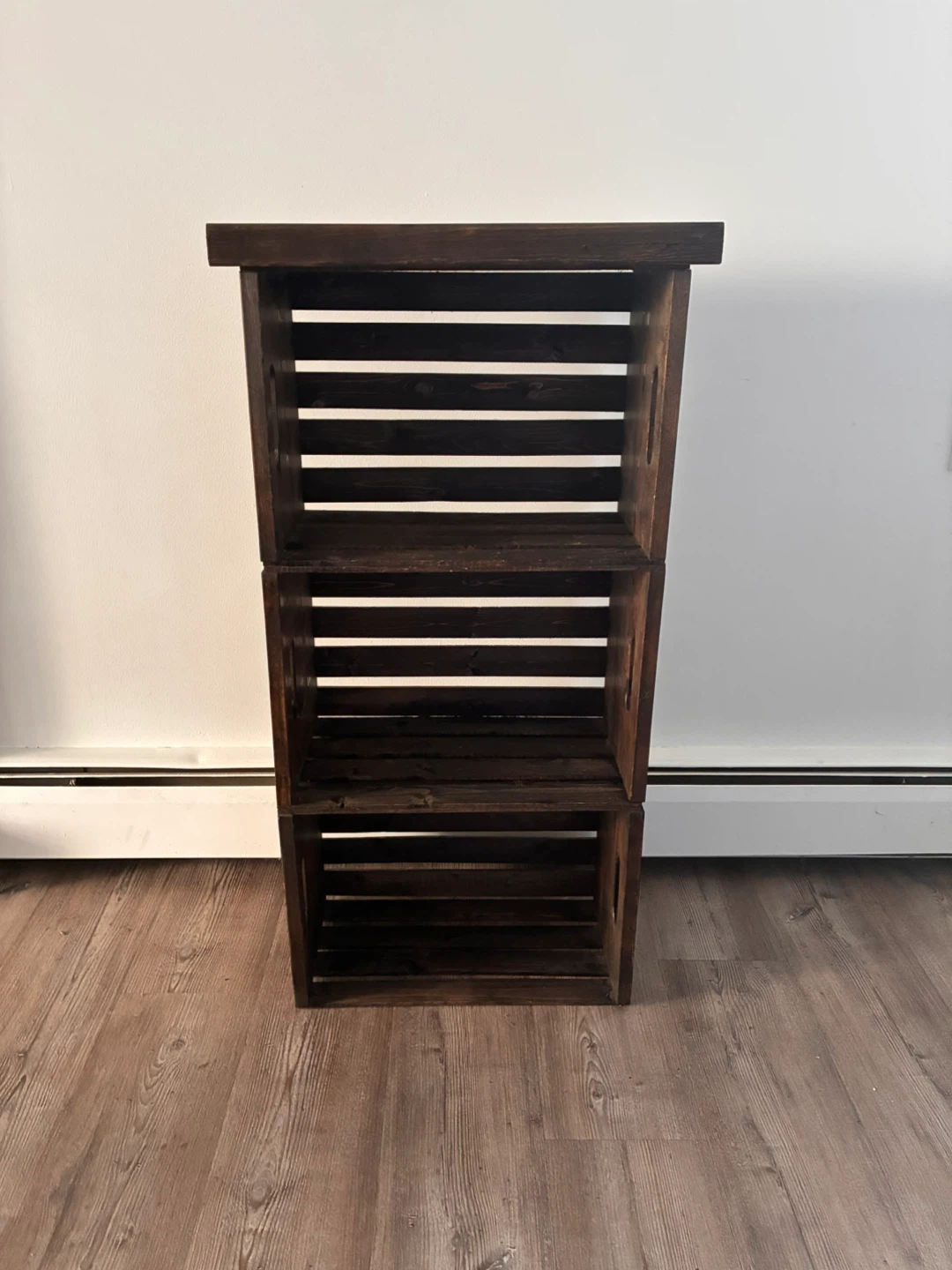 Three Piece Wooden Crate Furniture - Dark Brown - photo 5