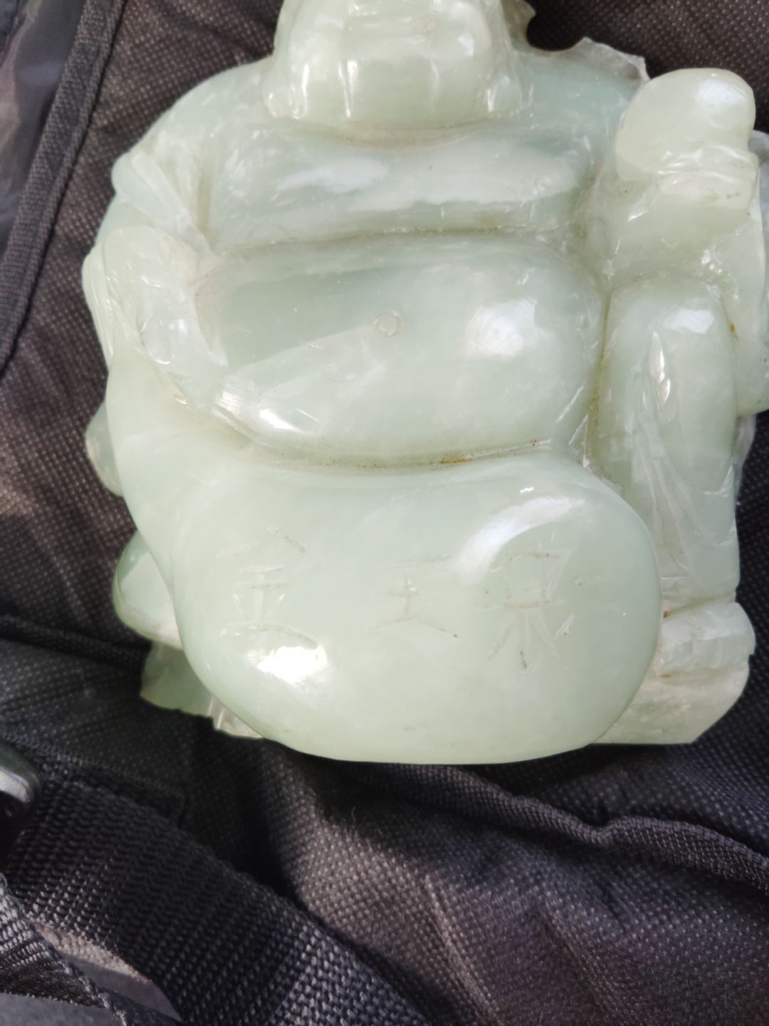Jade Laughing Buddha Statue - photo 4