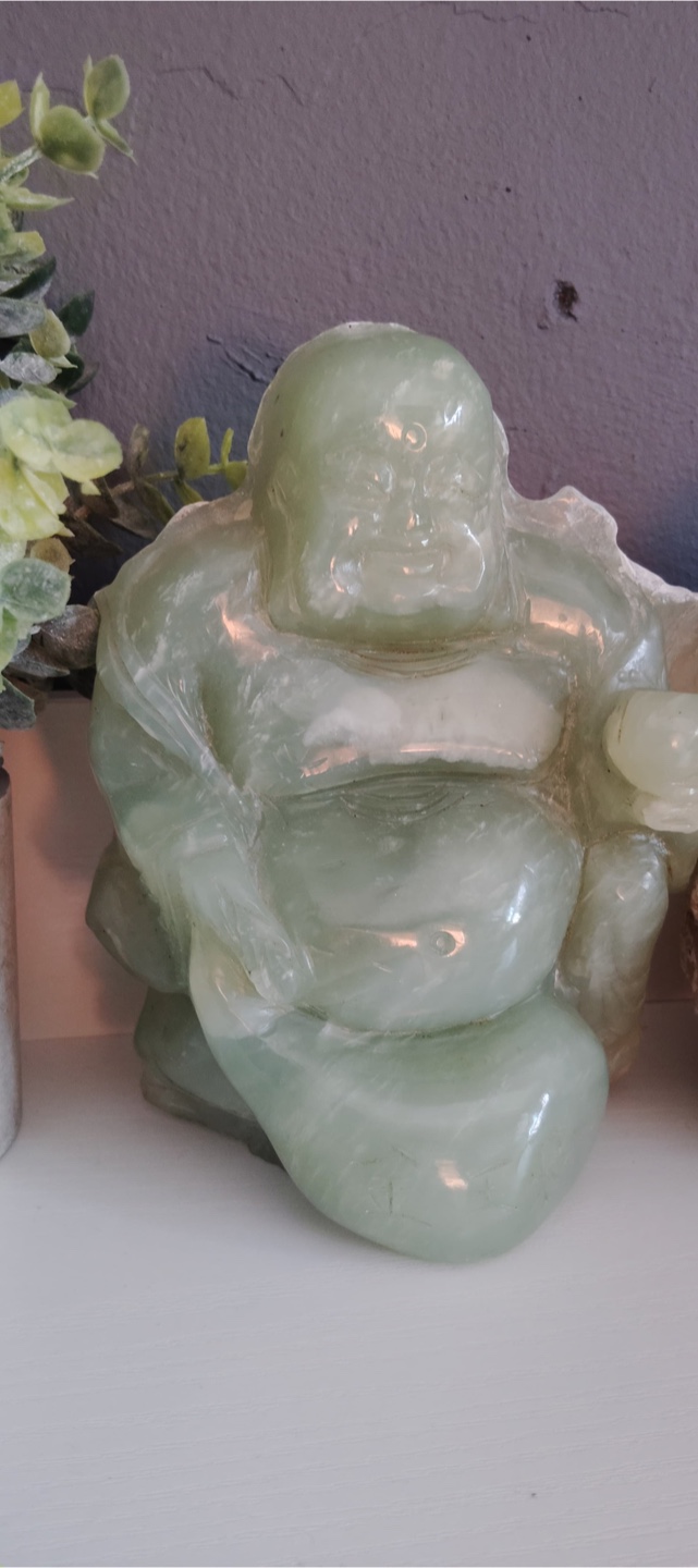 Jade Laughing Buddha Statue