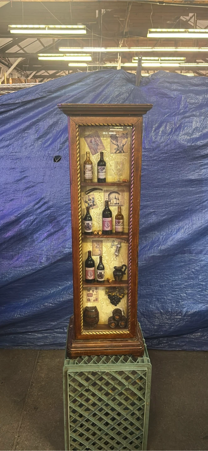 Wooden Display Cabinet with Glass Door - photo 2