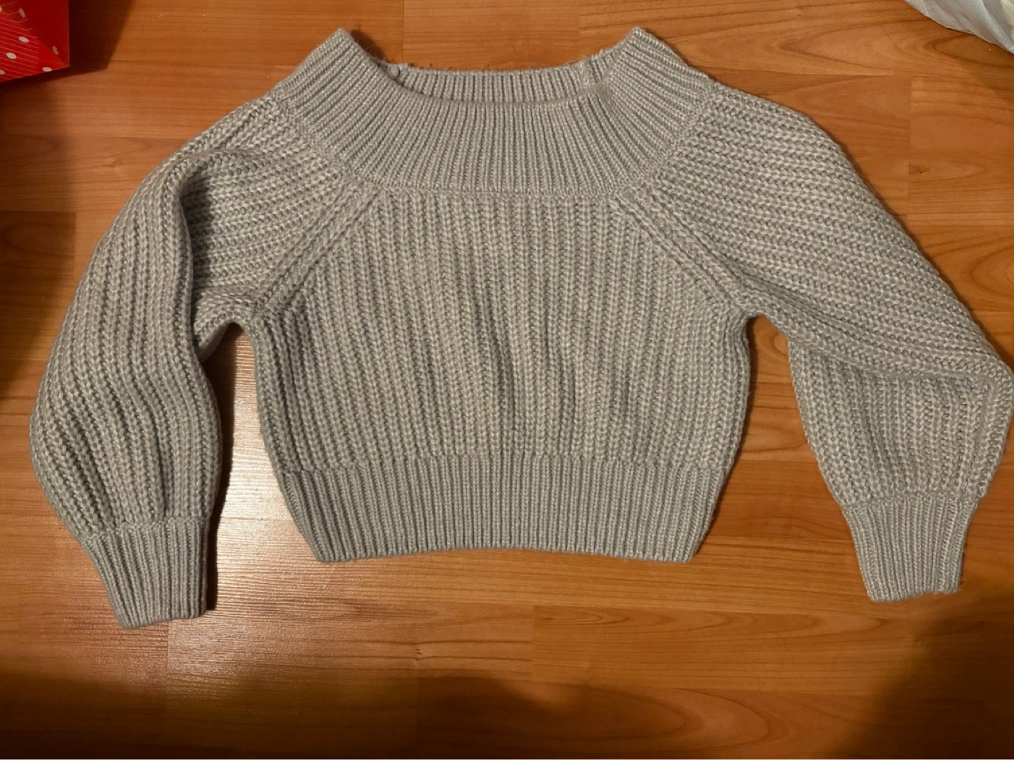Divided Grey Knit Sweater - Small