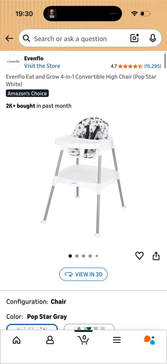 Evenflo Eat and Grow 4-in-1 Convertible High Chair