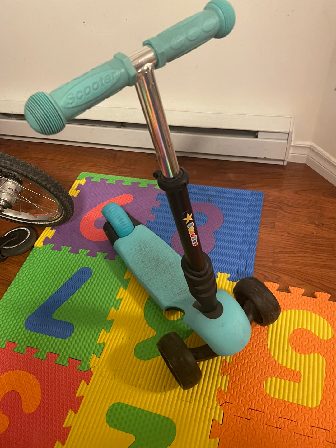 Turquoise 3-Wheel Scooter for Children