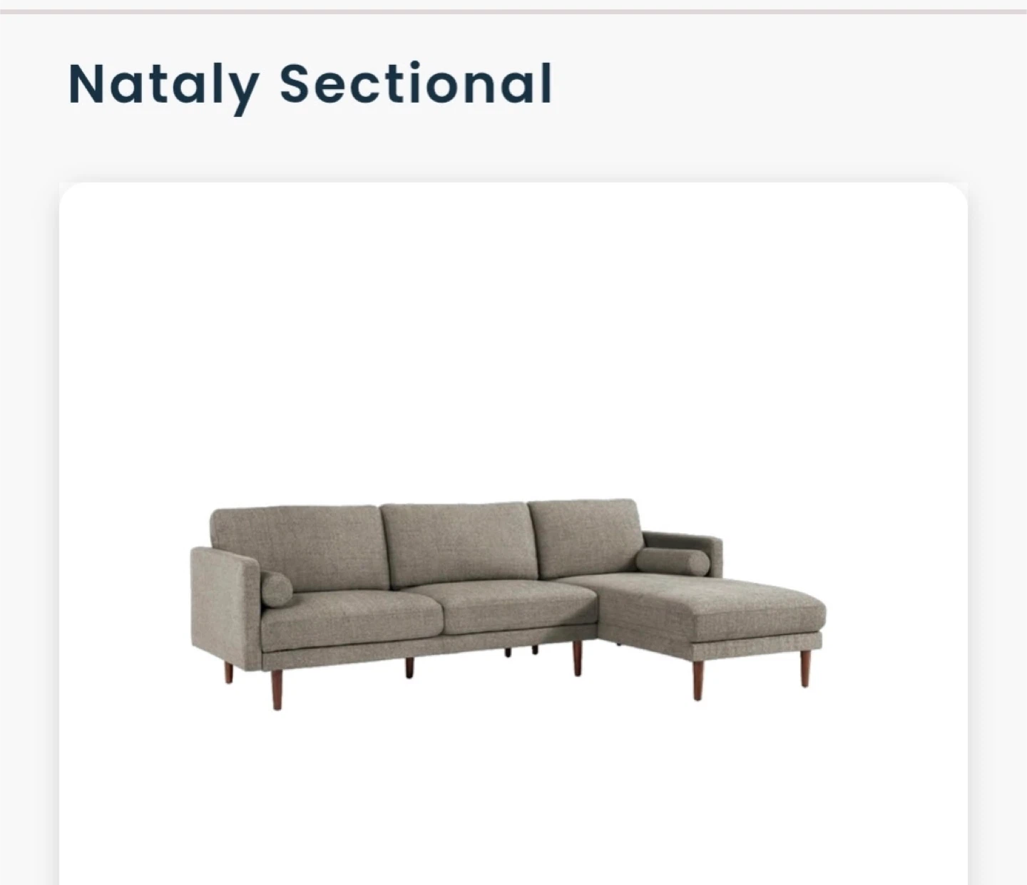 New in plastic Nataly Sectional Sofa