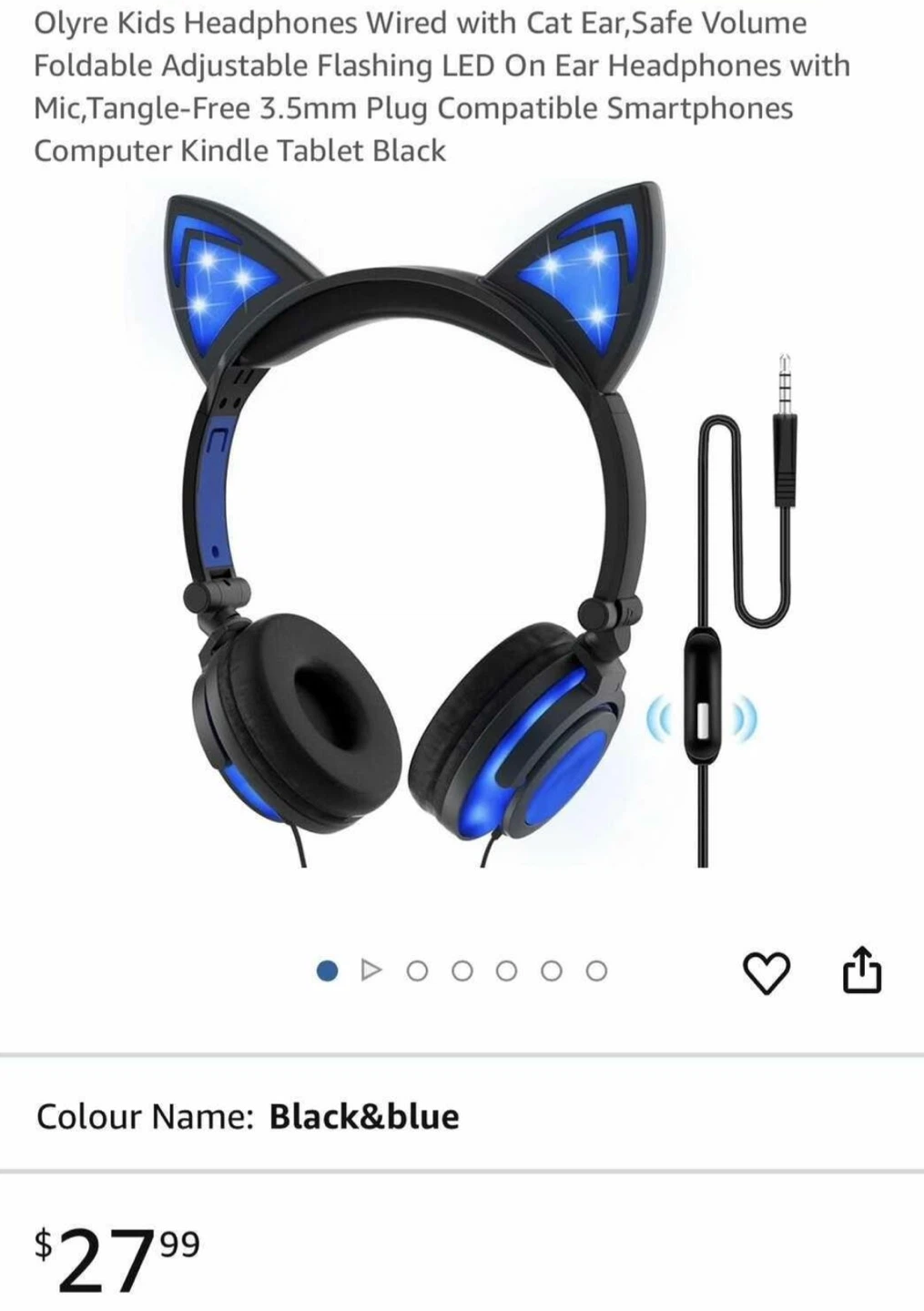 KIDS CAT LIGHT UP HEADPHONES - photo 5