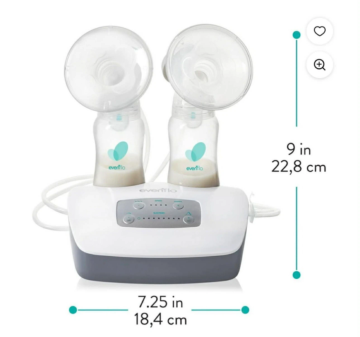 Evenflo Double Electric Breast Pump with Bottles - photo 2