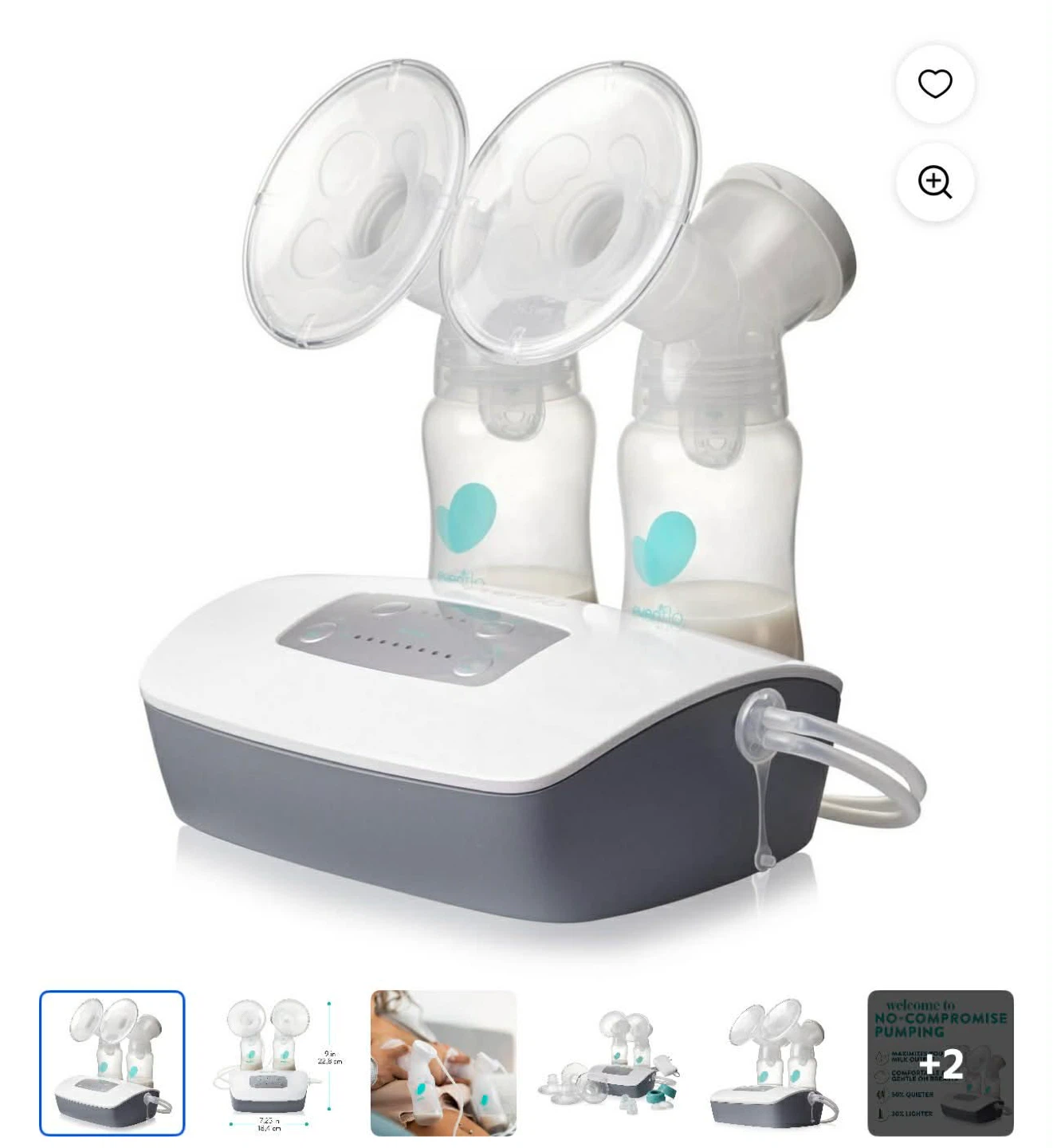 Evenflo Double Electric Breast Pump with Bottles