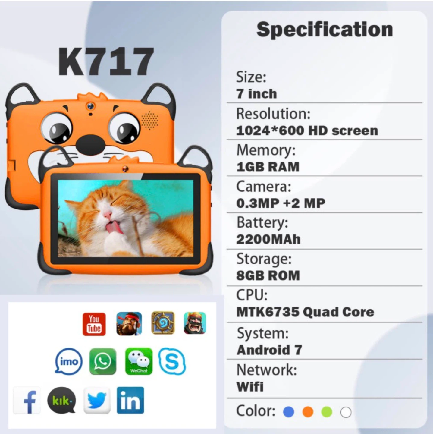 Wintouch K717 Kids Tab Play & Learn Tablet - 7 Inch - photo 5