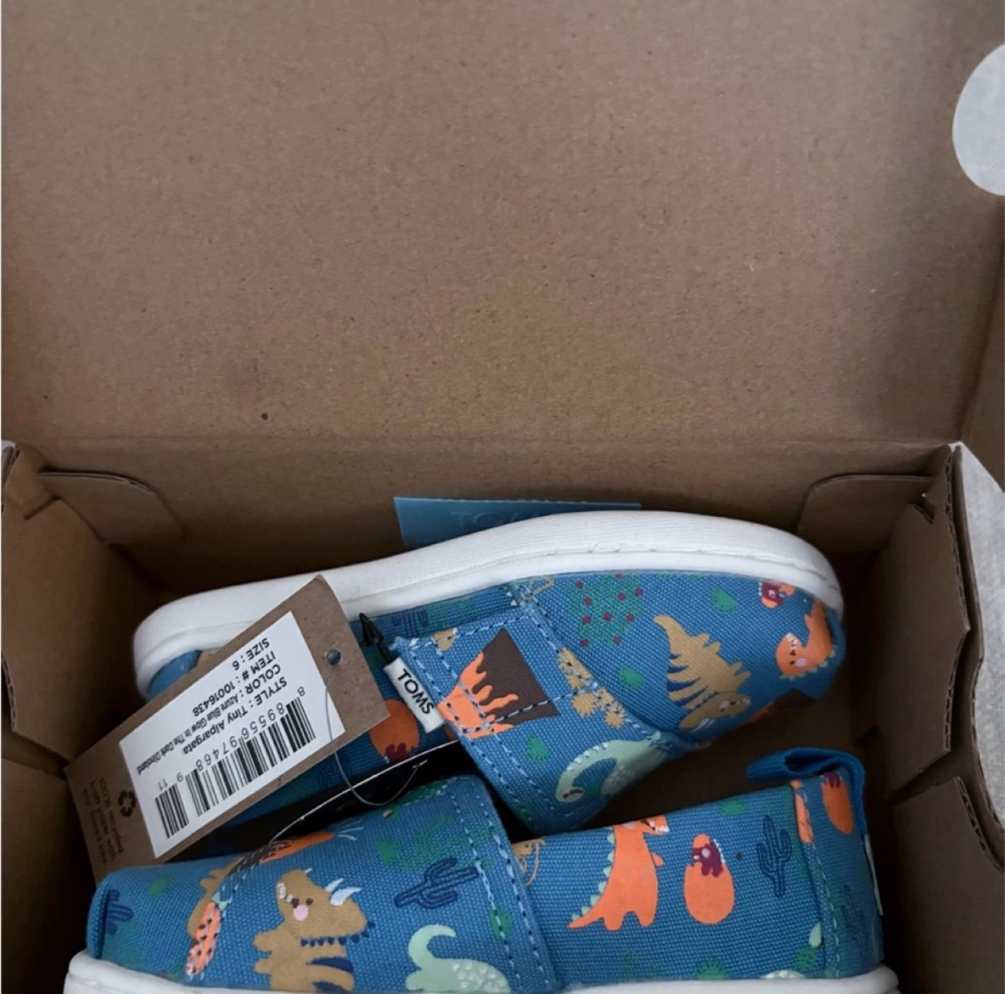 Toms Tiny Alpargata Toddler Shoes Sz 6 🏆 - photo 3
