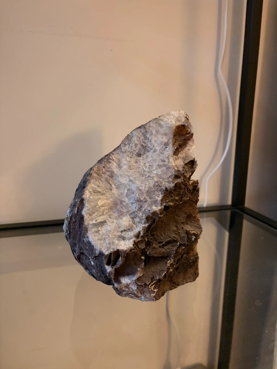 Agate Geode Crystal Slice Bookend - photo 2