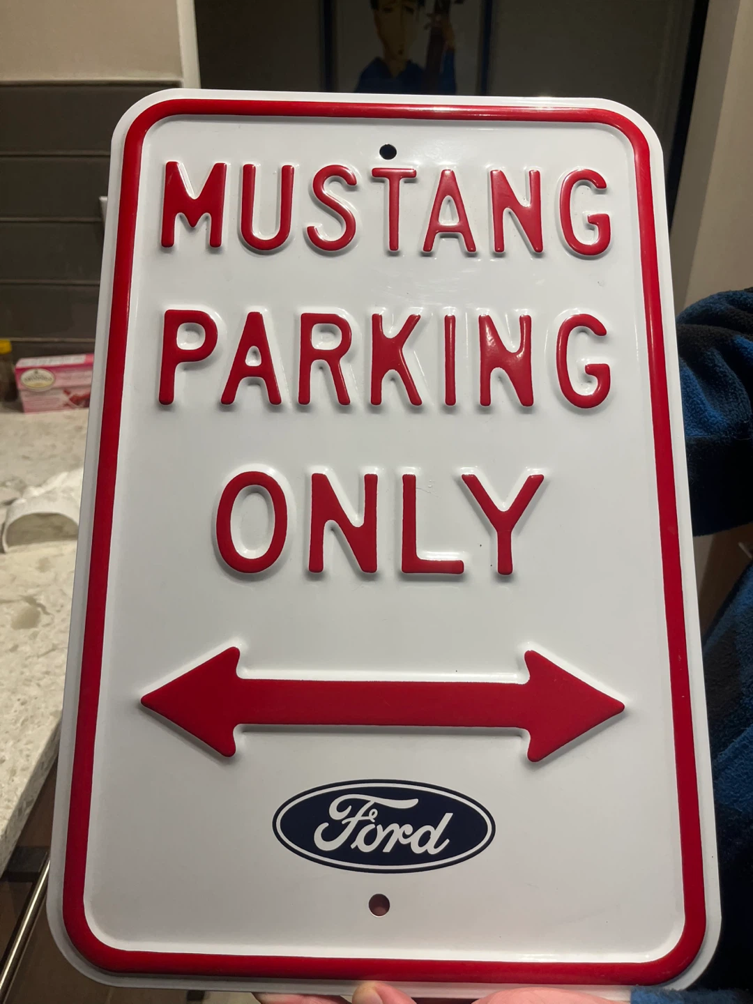 Ford Mustang Parking Only Street Sign