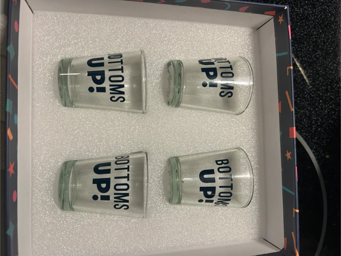 Bottoms Up! Party Spinner Drinking Game with 4 Shot Glasses - photo 4
