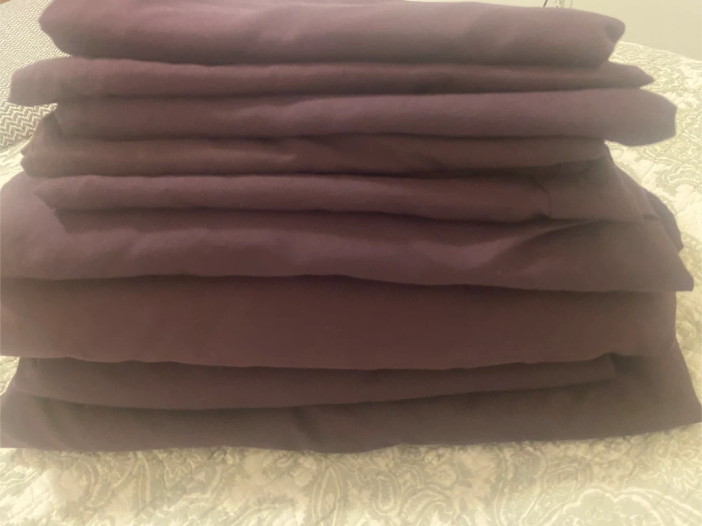 Queen size Plum Purple Bed Sheets Sets