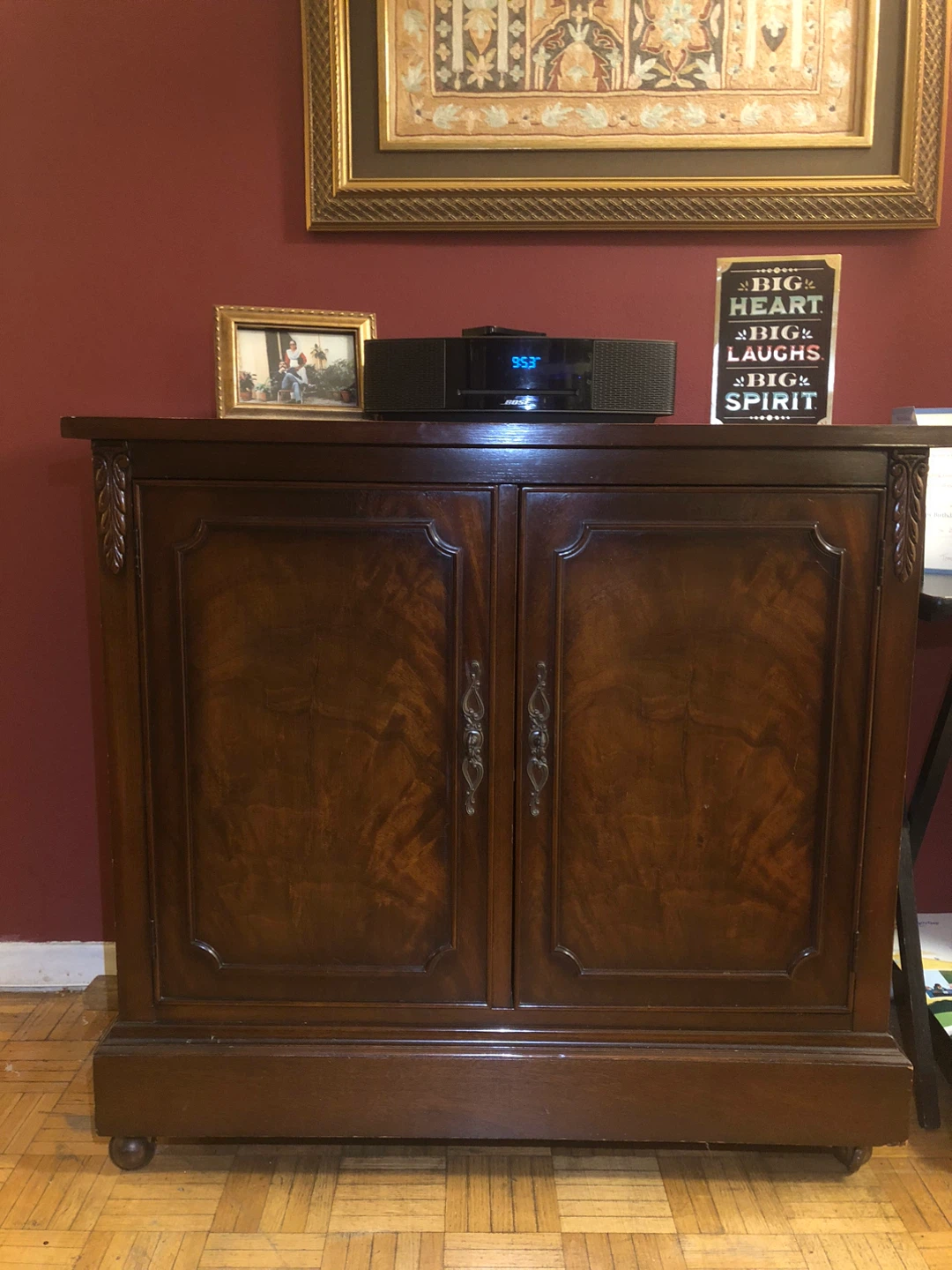 Antique Wooden Cabinet with Double Doors - photo 2