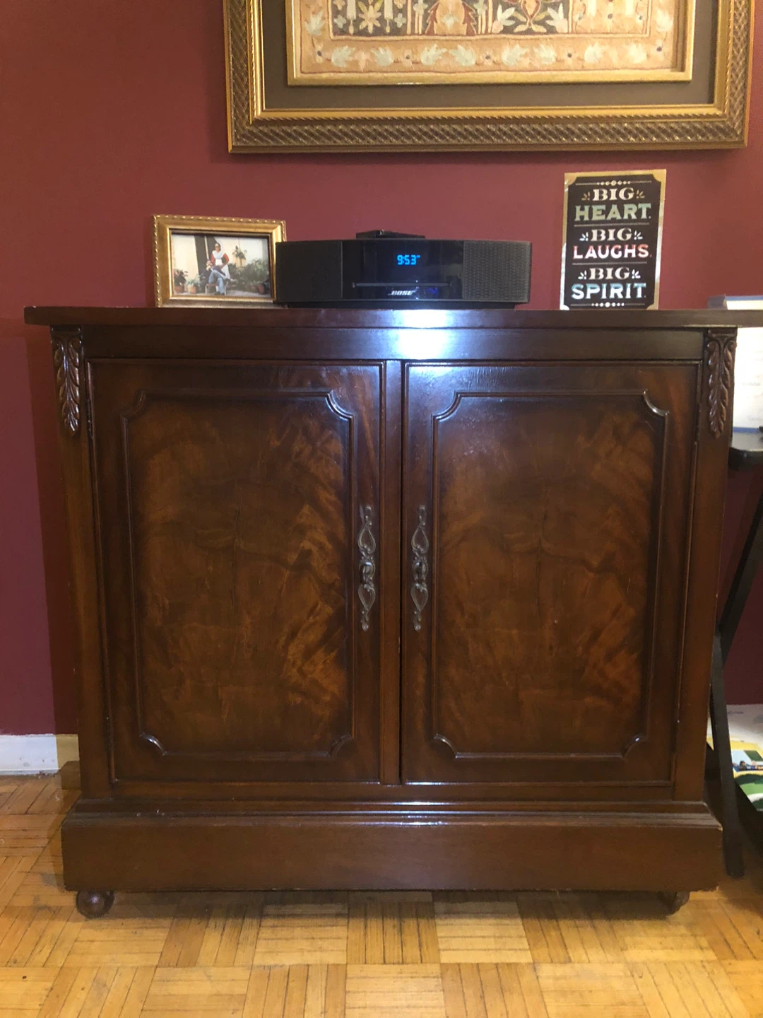 Antique Wooden Cabinet with Double Doors - photo 3