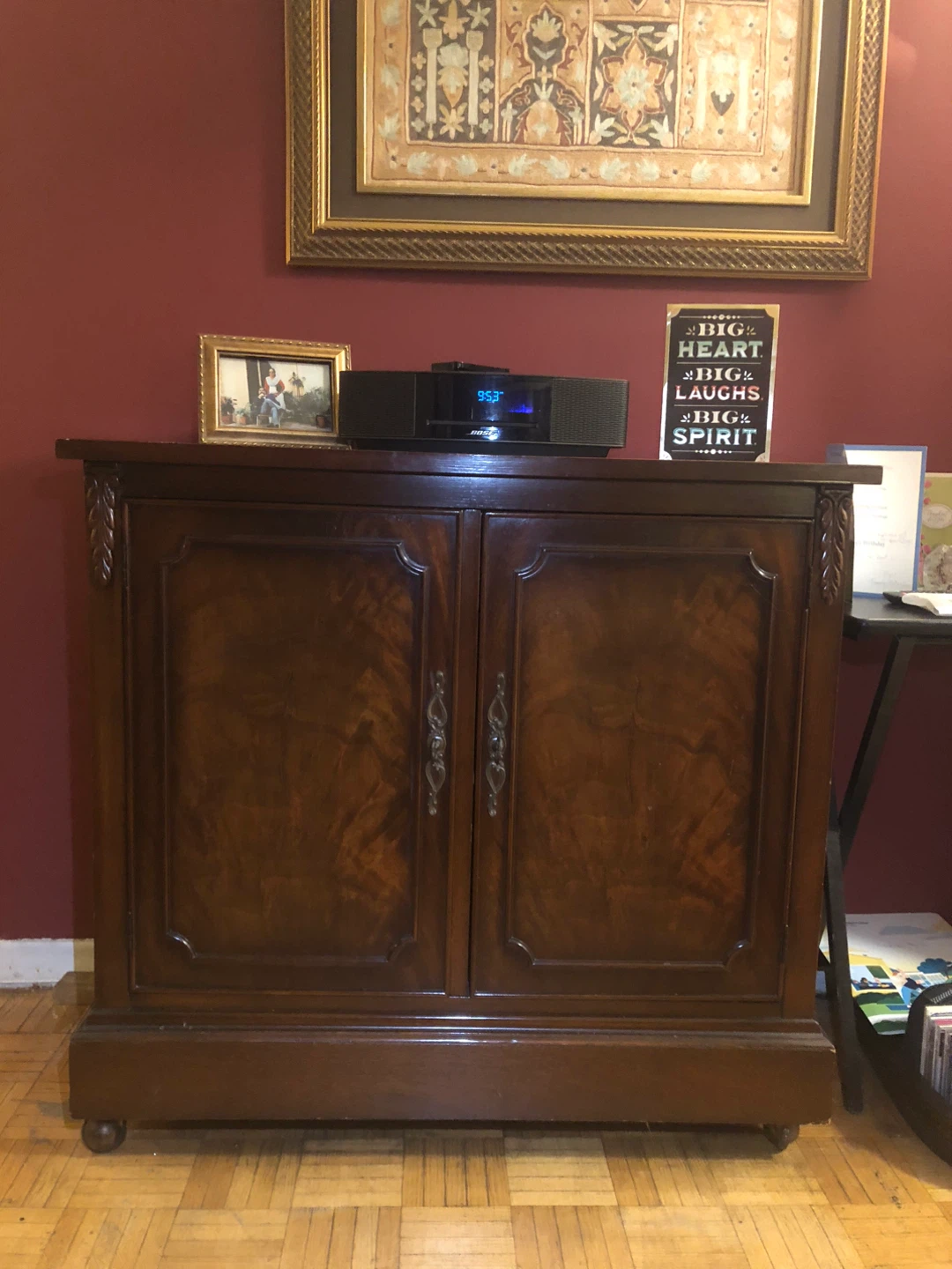 Antique Wooden Cabinet with Double Doors