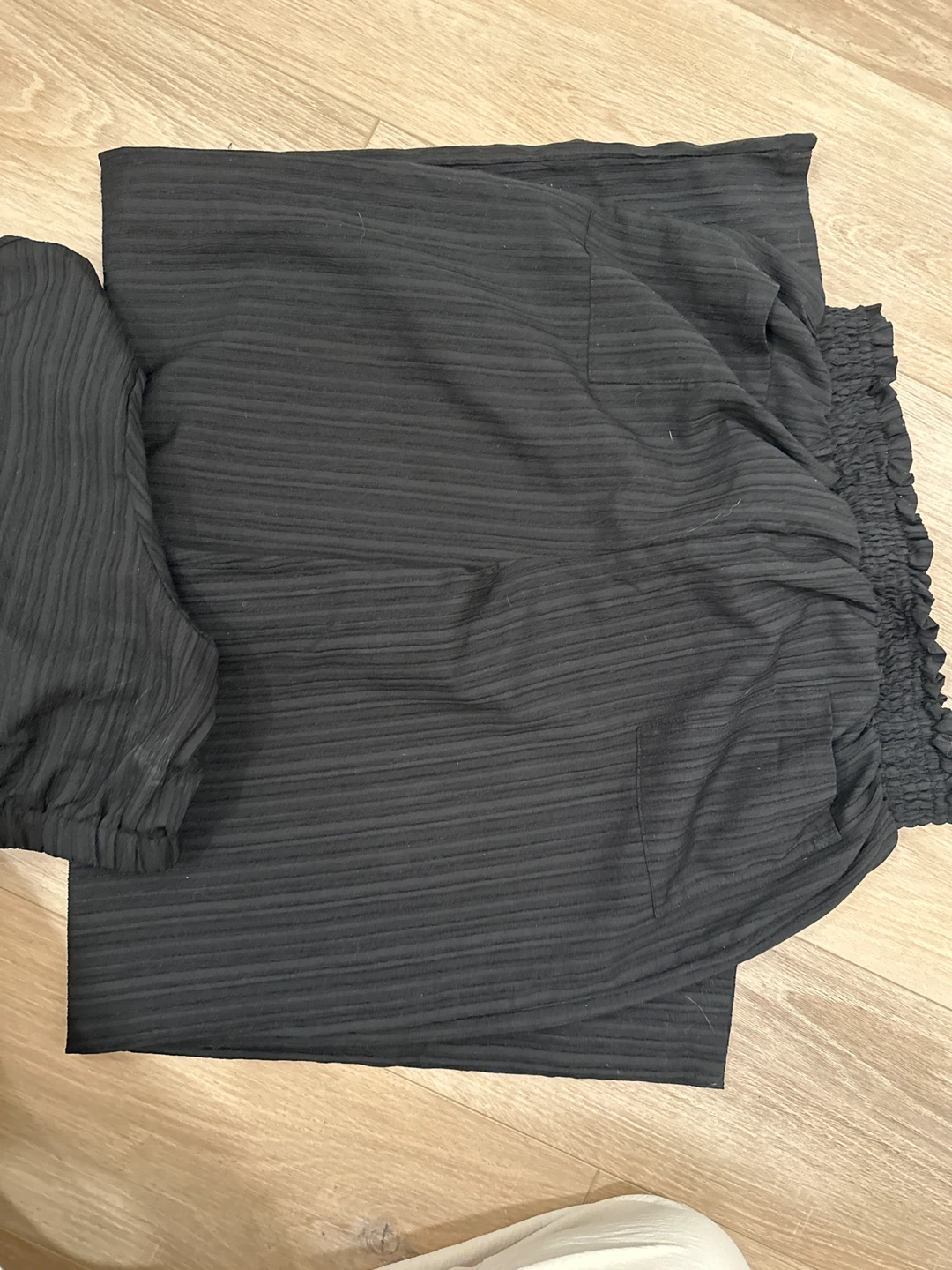 Black Ribbed Two-Piece Set Co Ord Set - photo 2