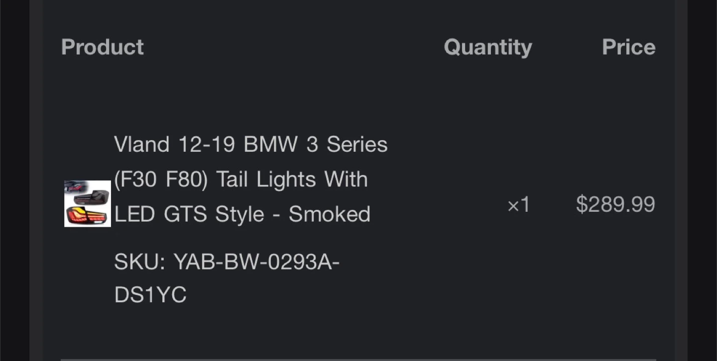 VLAND LED GTS Style Smoked Tail Lights for 12-19 BMW 3 Series - photo 3