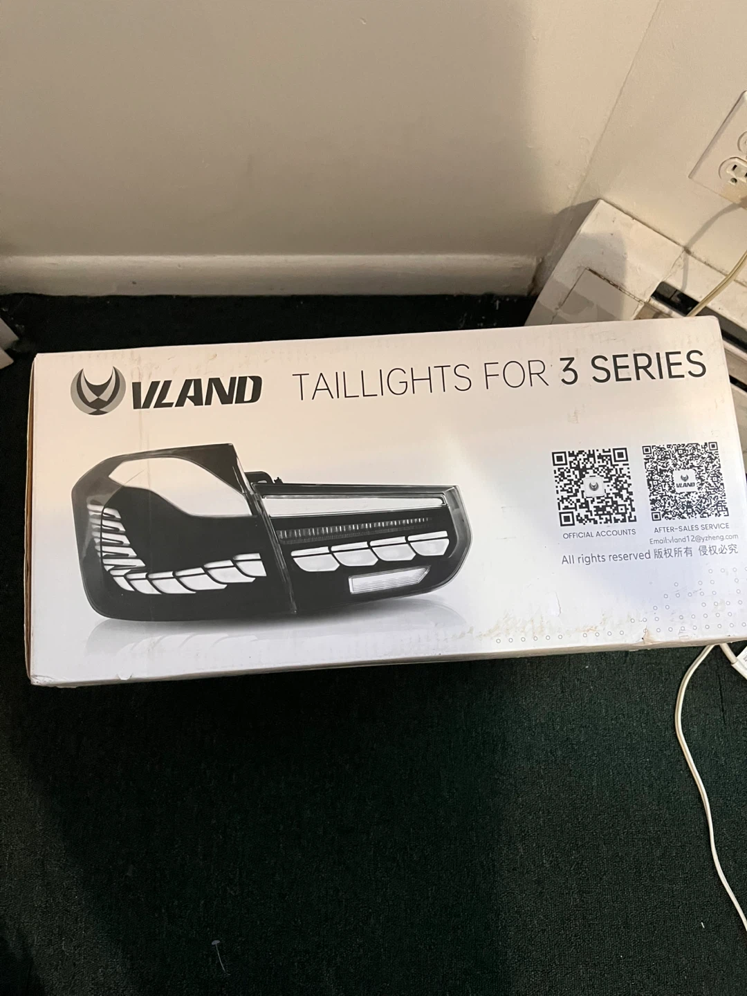 VLAND LED GTS Style Smoked Tail Lights for 12-19 BMW 3 Series