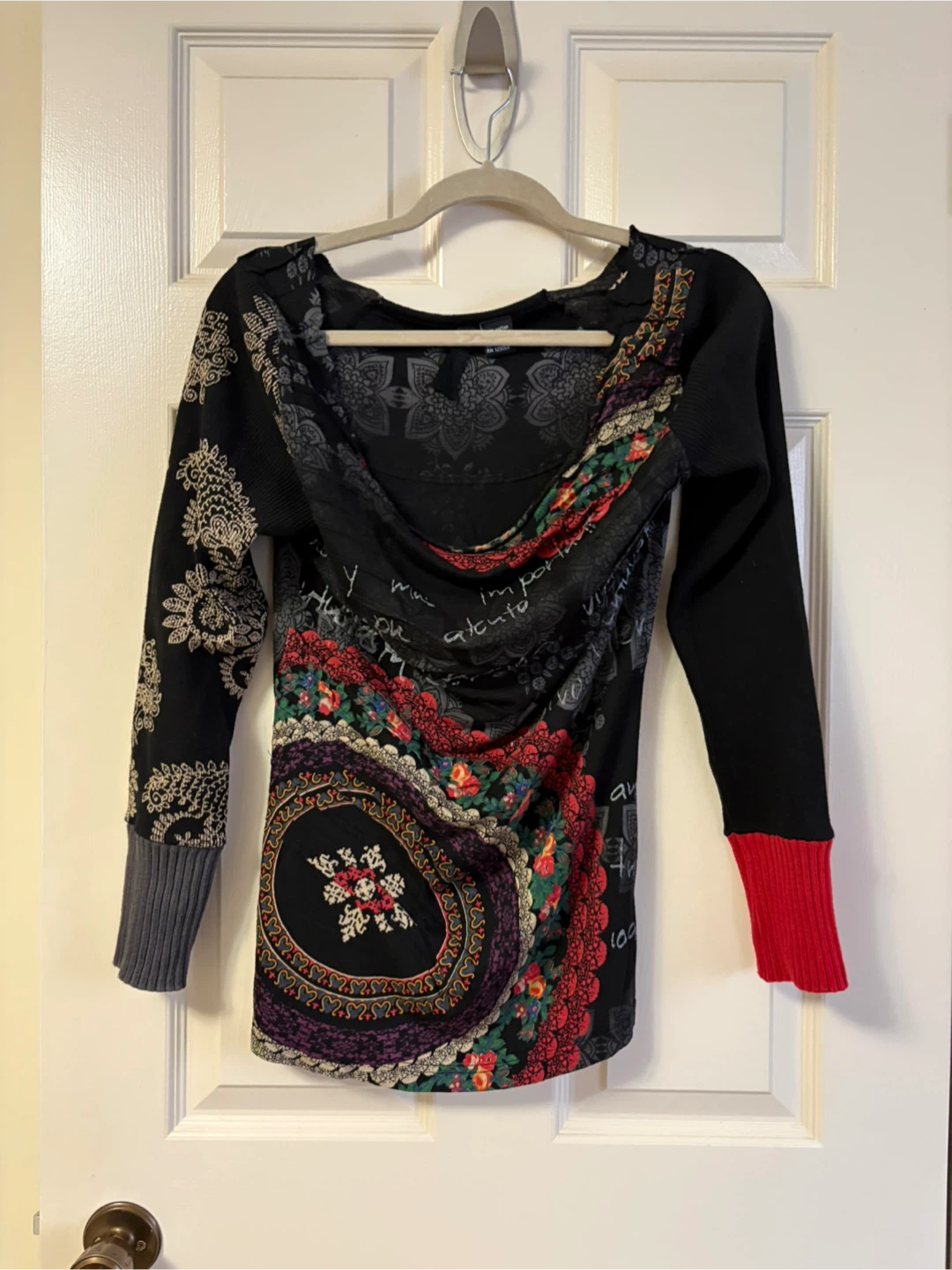Desigual Long Sleeved Top Sz M 🏆
