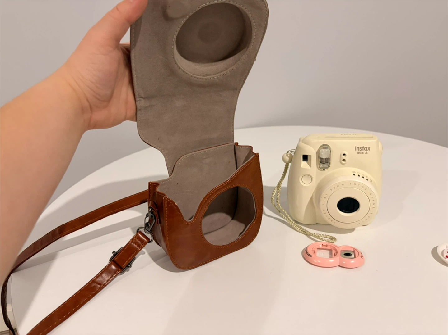 Fujifilm Instax Mini 8 Camera with Brown Case