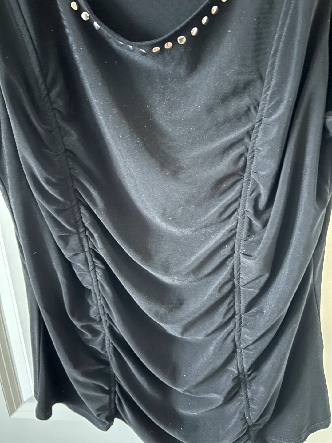Frank Lyman Design Black Ruched Tank Top with Studs - photo 3