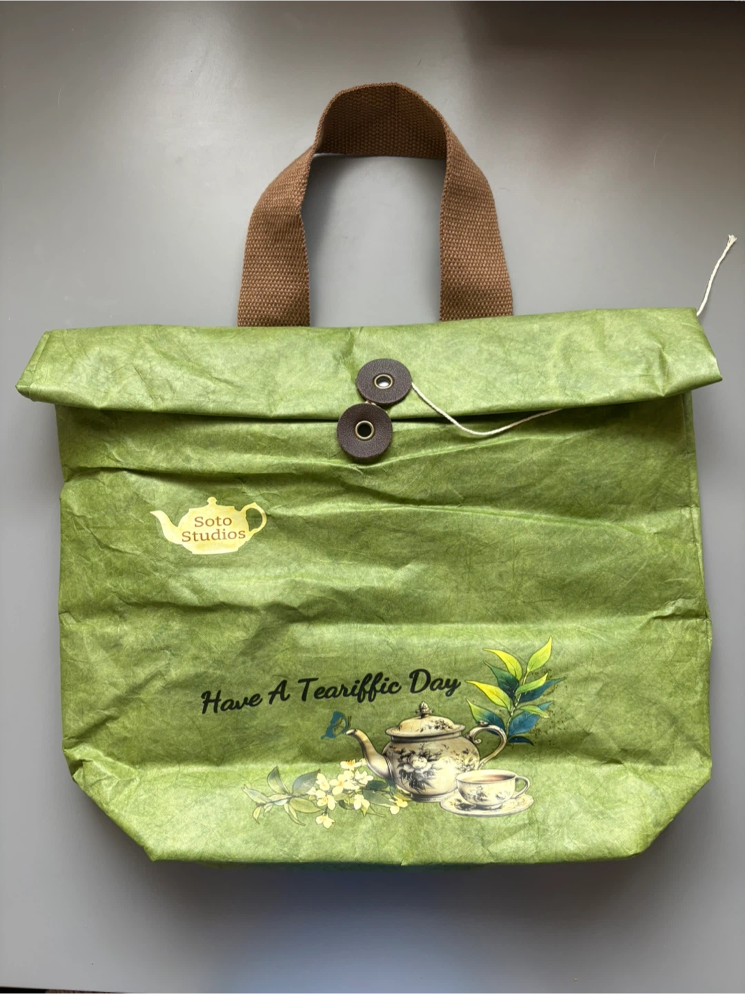 Soto Studio Tea Themed Green Lunch Bag 🏆