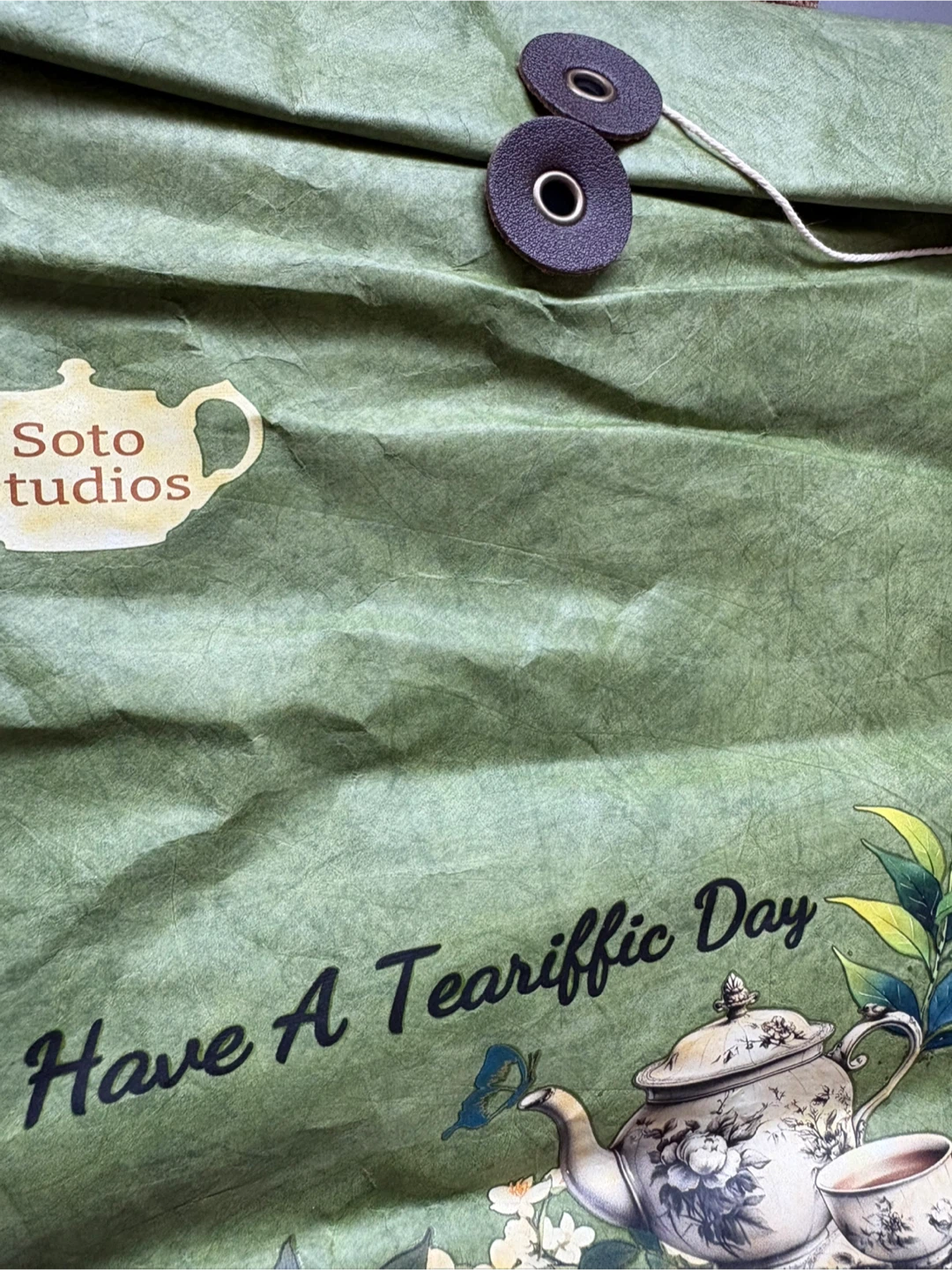 Soto Studio Tea Themed Green Lunch Bag 🏆 - photo 3