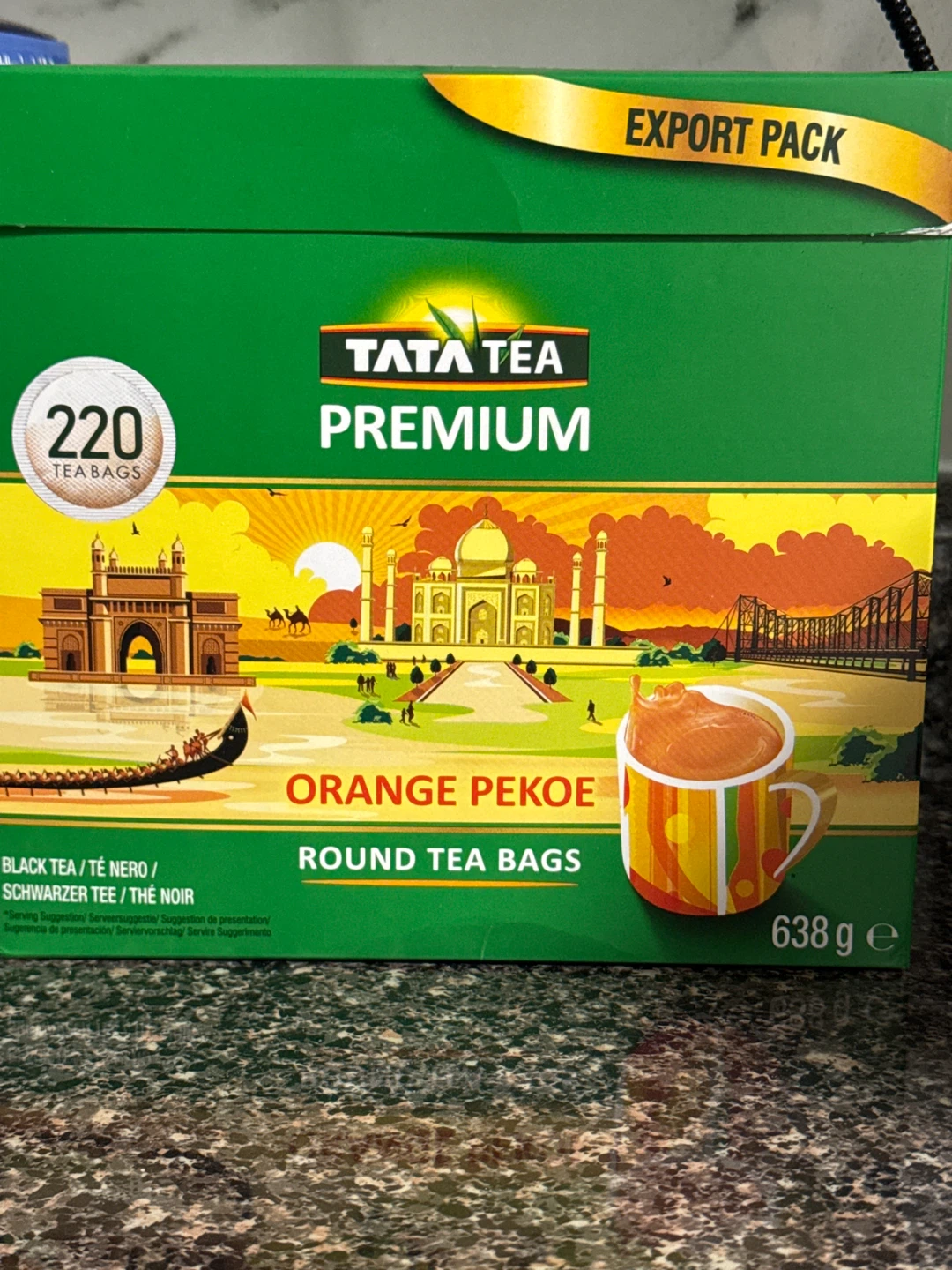 Tata Tea Premium Orange Pekoe Round Tea Bags - 220 Count