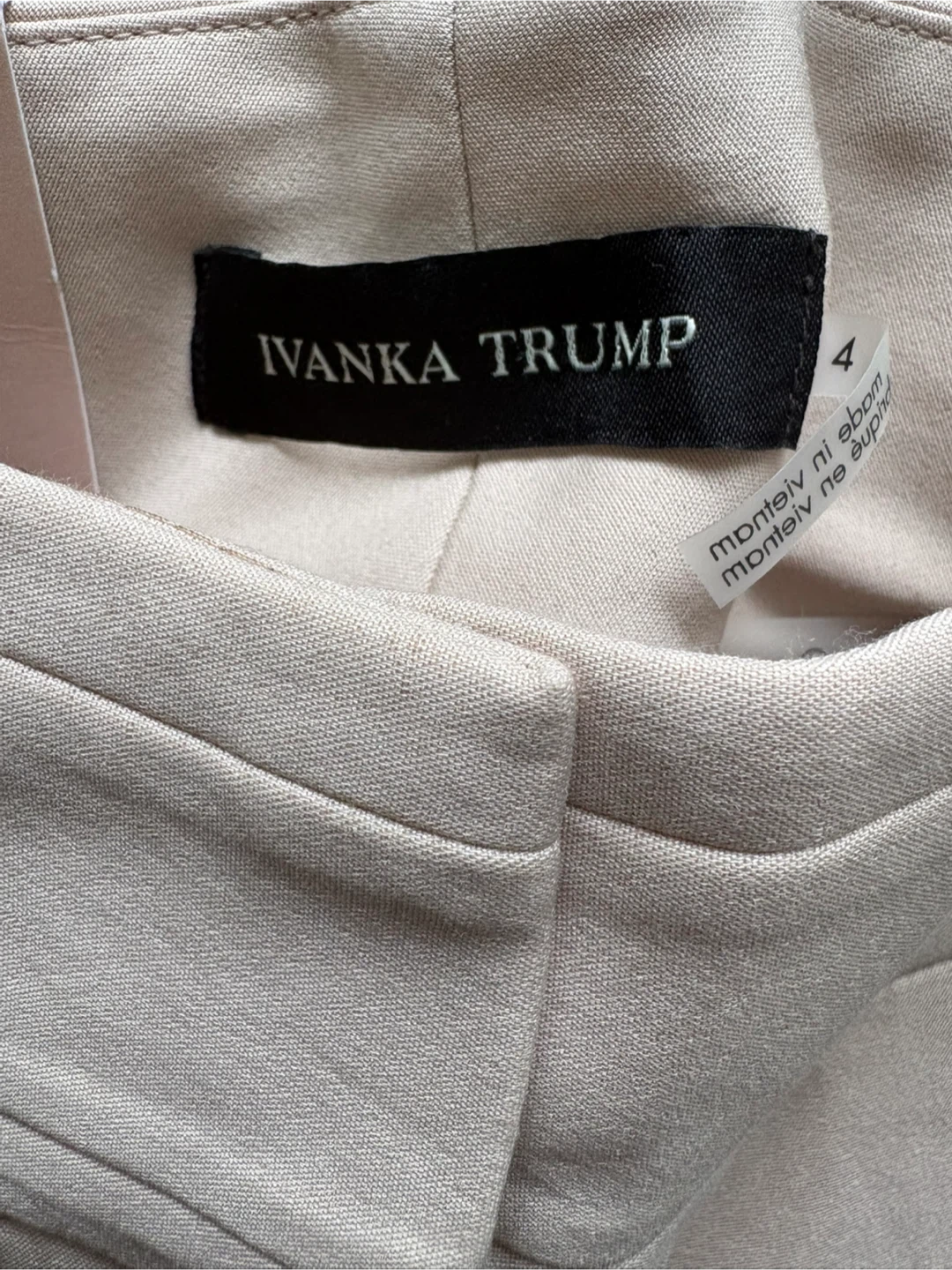 Ivanka Trump Ankle Length Slim Fit Cream Pants Sz 4 🏆 - photo 4
