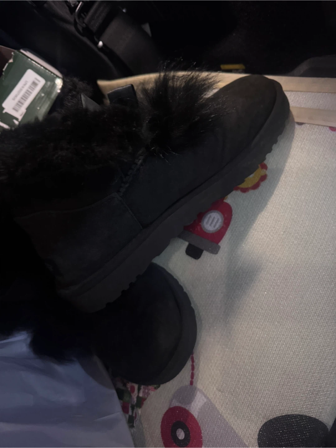 UGG Black Boots with Fur Trim - photo 2