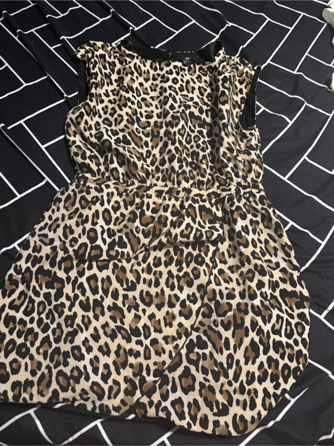 H&M Leopard Print Sleeveless Dress - Size 10