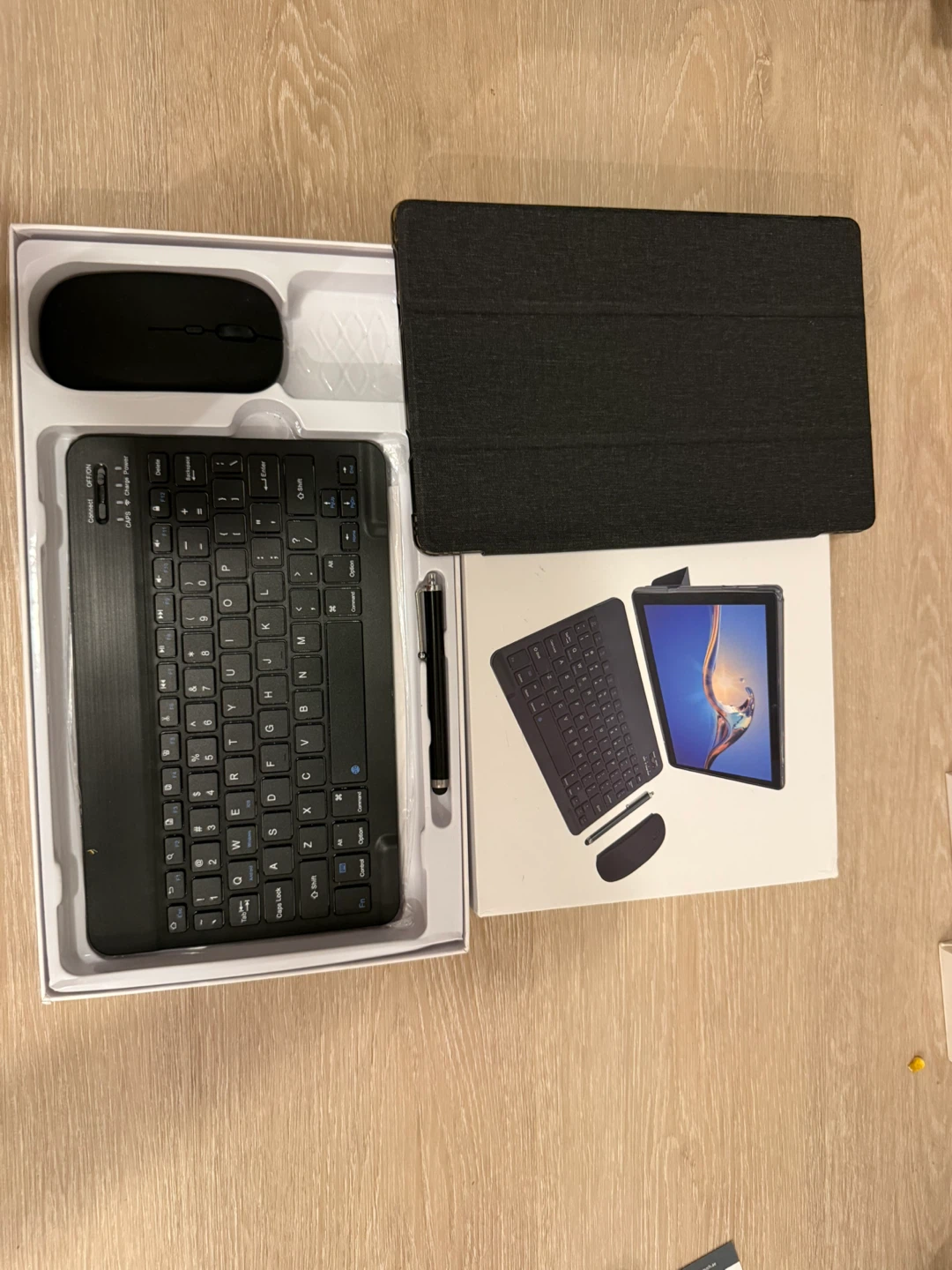 Bluetooth Keyboard, Mouse, Stylus Pen, and Case for Tablet