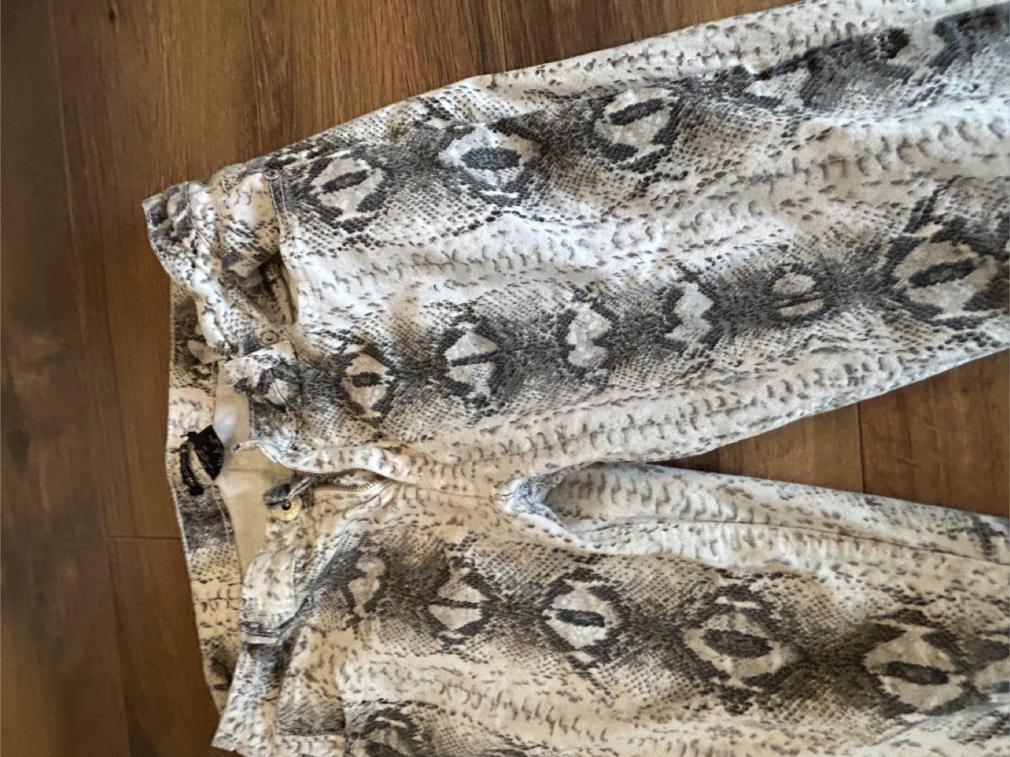 Women's Snake Print Skinny Jeans - photo 3