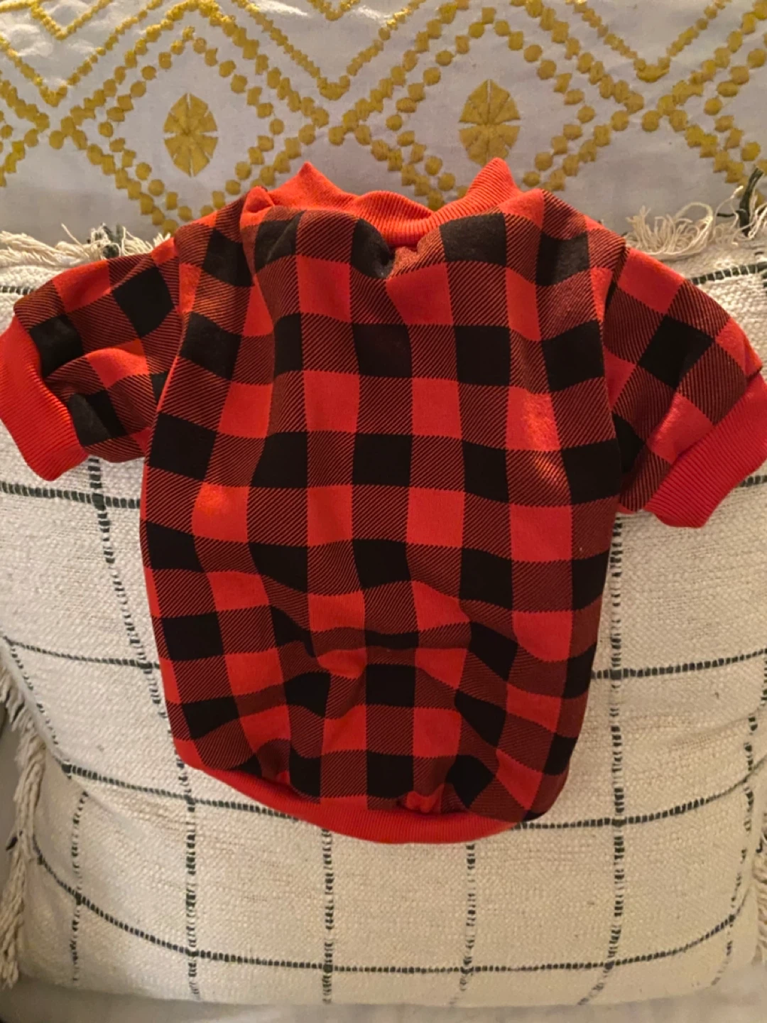 Buffalo Plaid Dog Sweater - Size L - photo 2