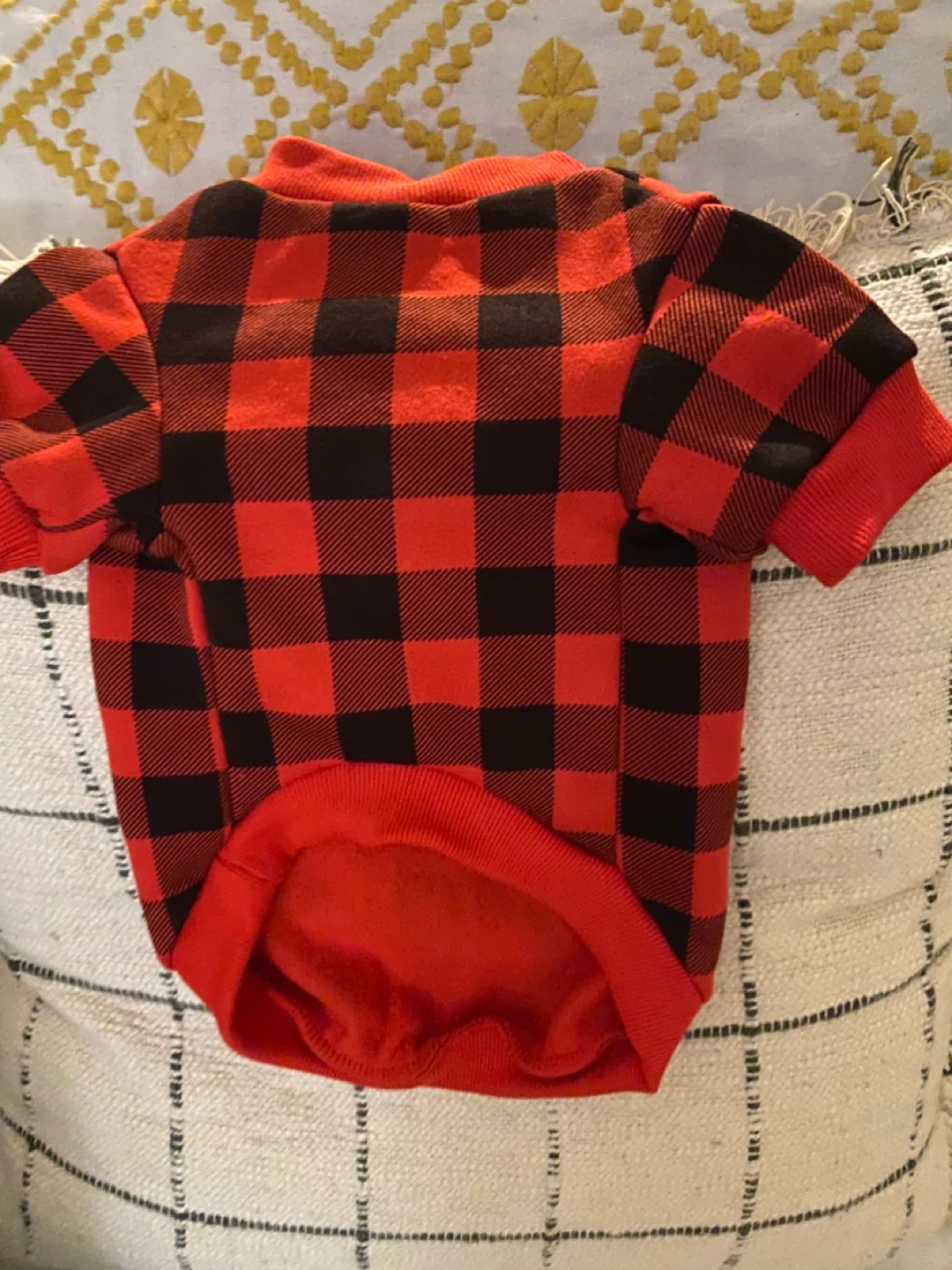 Buffalo Plaid Dog Sweater - Size L