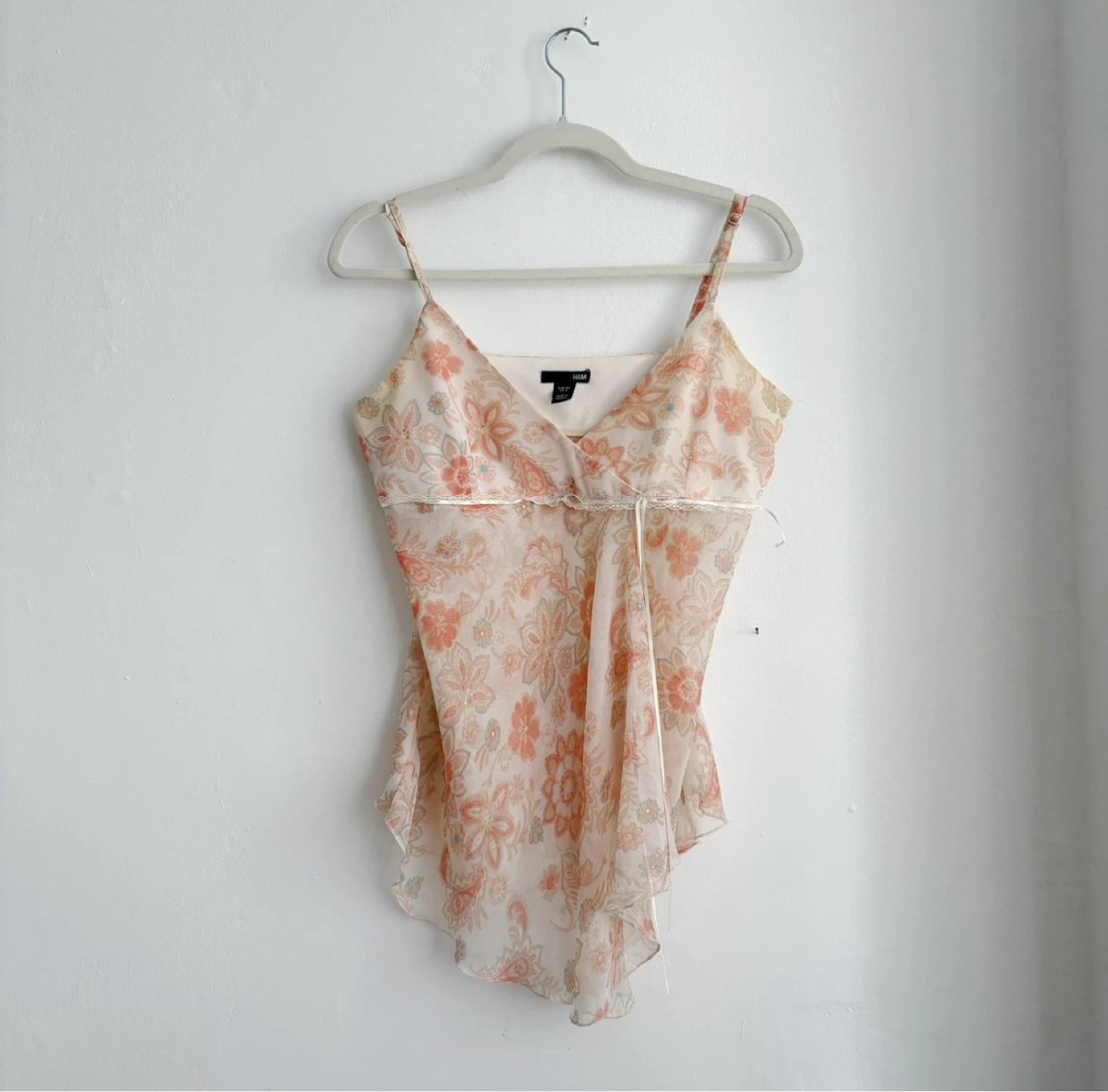 H&M Pink floral cami top
