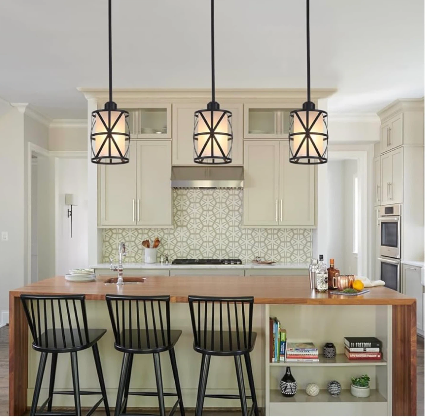 Set of 3 Industrial Pendant Lights - photo 2