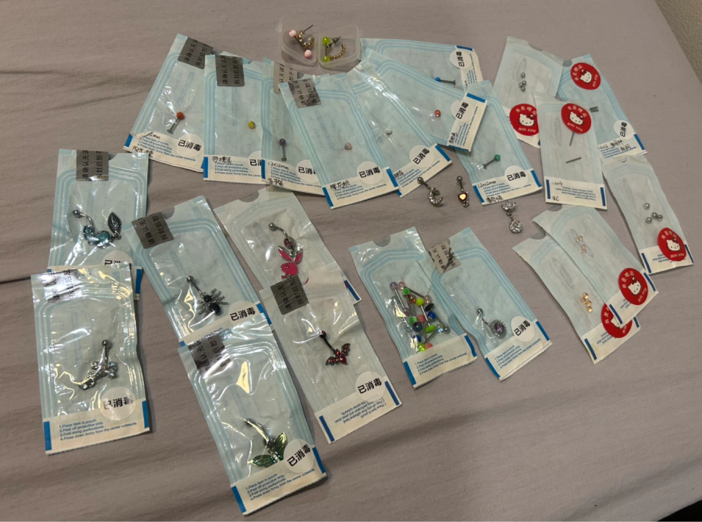 Assorted Facial and Body Piercing Jewelry