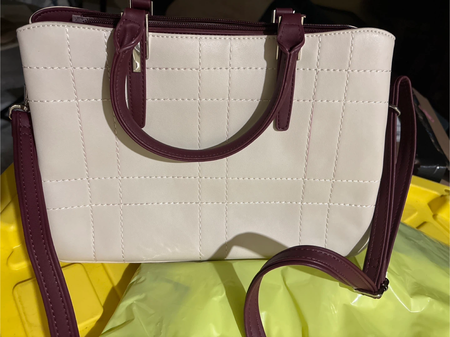 Susen  Handbag - Cream and Burgundy - photo 2