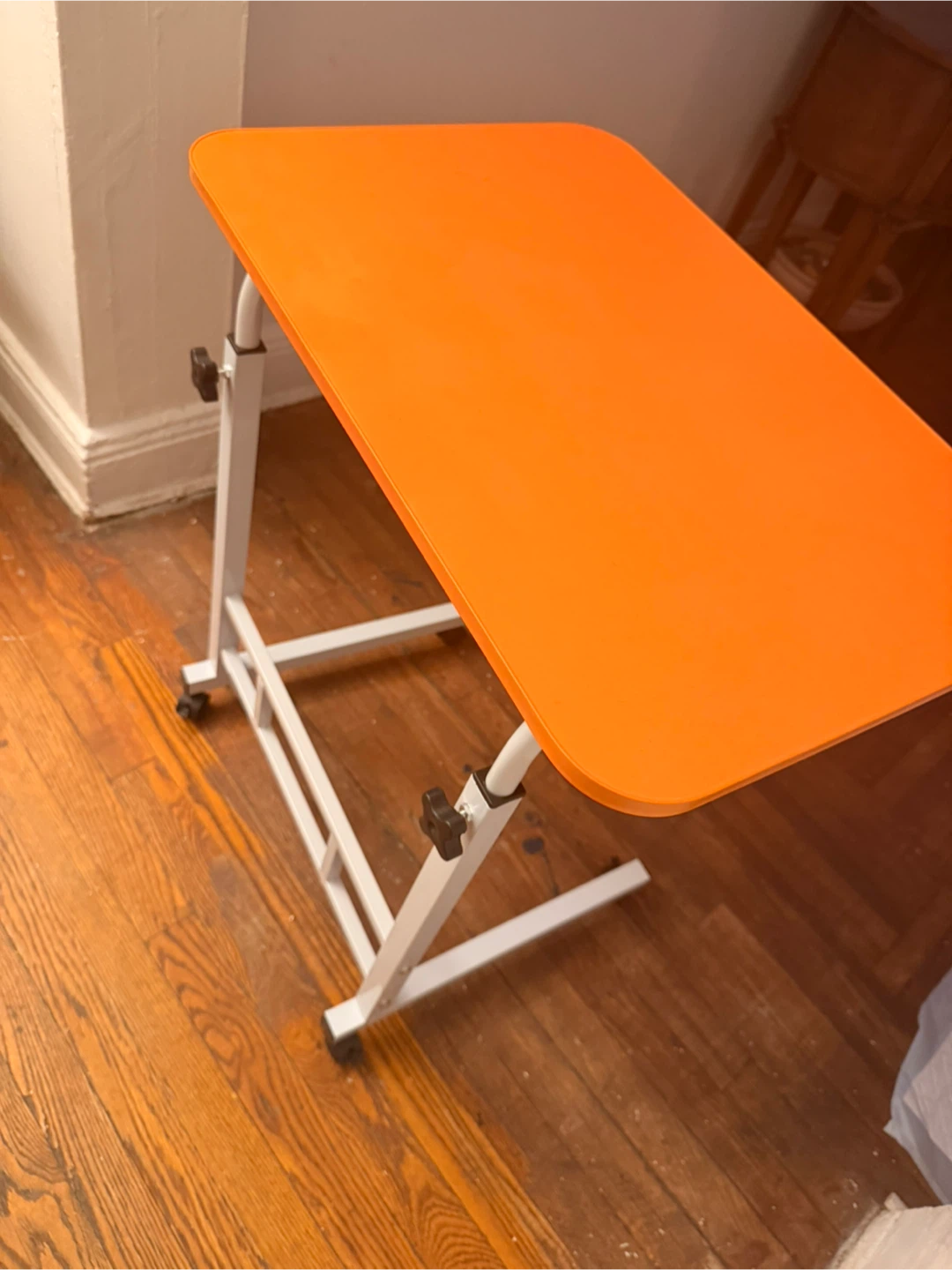 Orange Rolling Side Table - photo 2