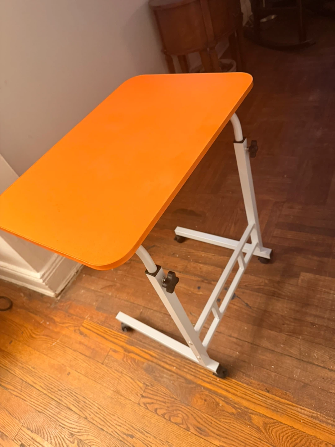 Orange Rolling Side Table - photo 5