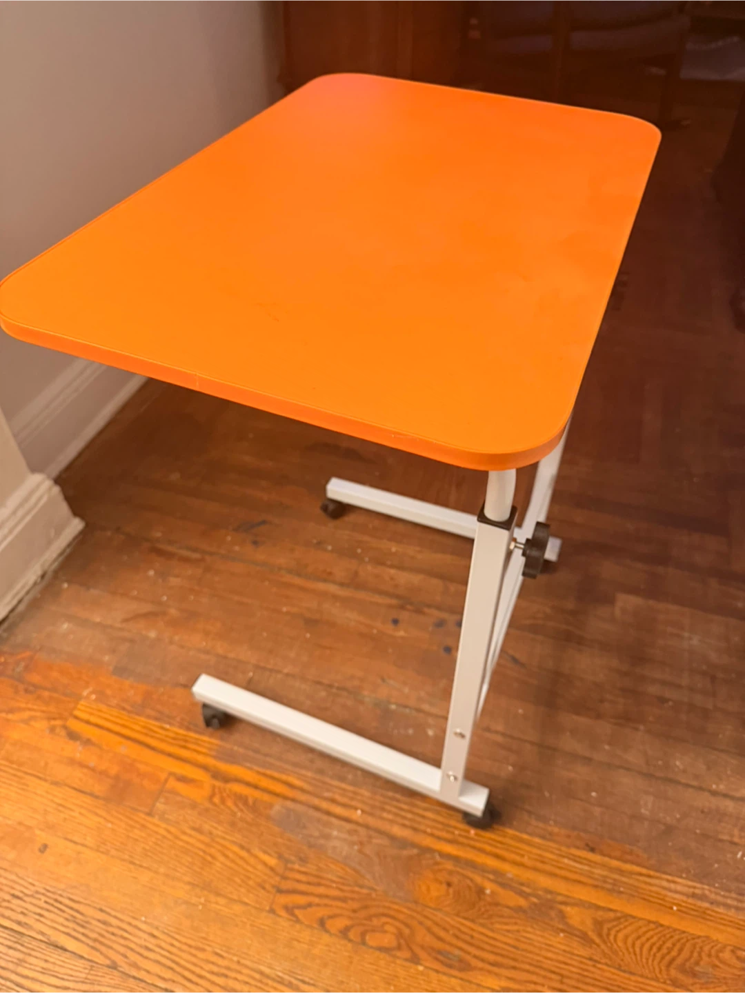 Orange Rolling Side Table - photo 4
