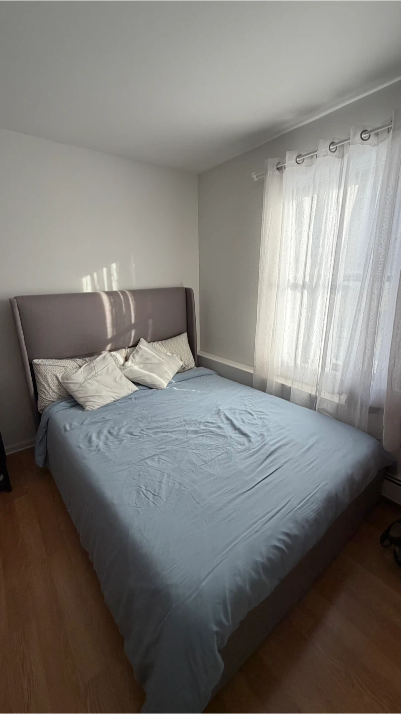 Upholstered Platform Storage Bed (Queen) frame and mattress